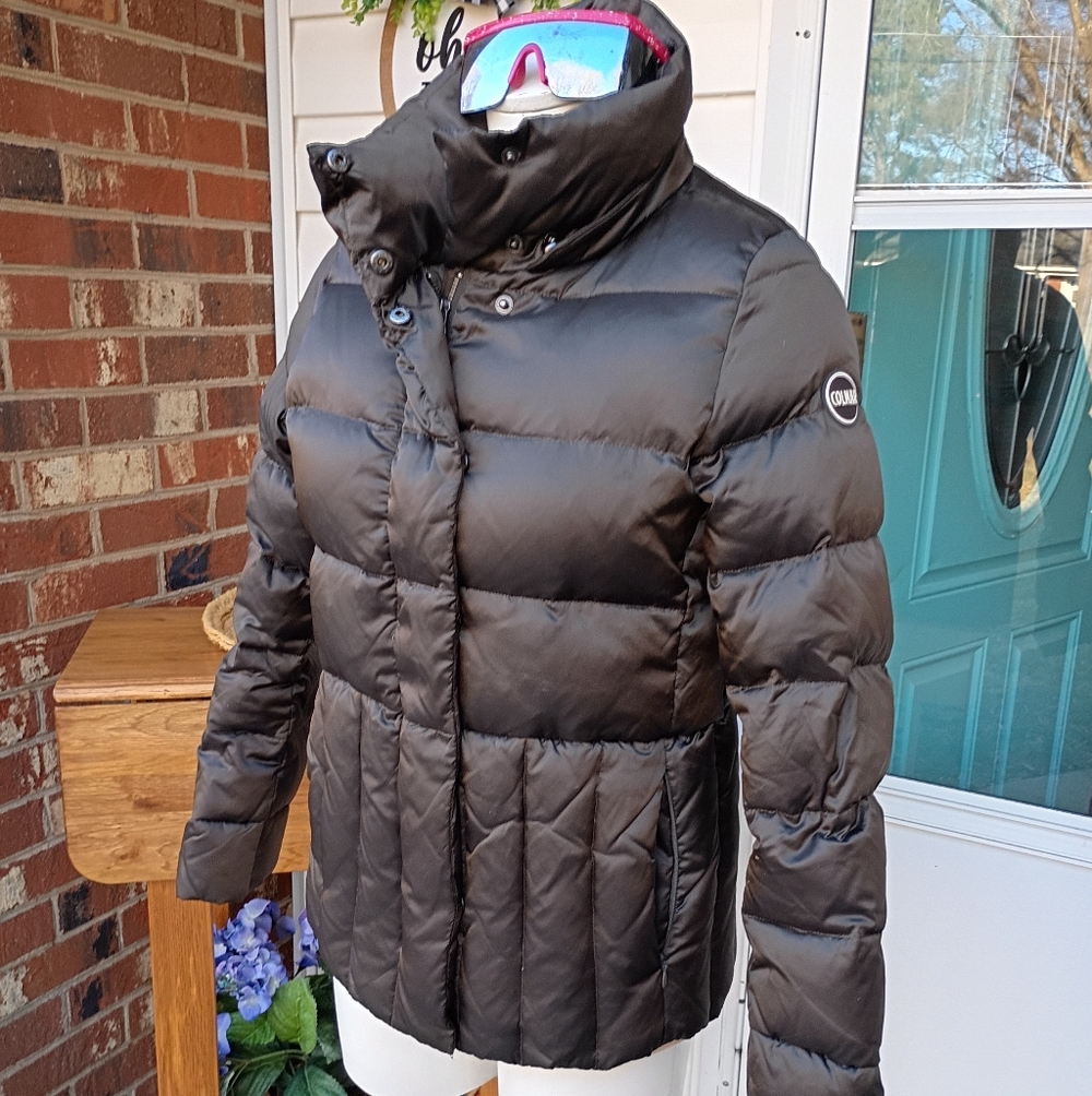 COLMAR ITALIAN LADIES SZ 42 US SZ 6 S-M QUILTED PUFFER DOWN FEATHERS JACKET SKI